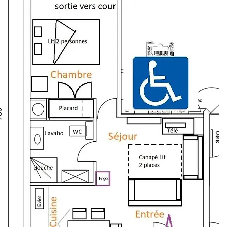Familial Pour 1 A 5 Personnes De 42m2-rez De Chaussee-vues Sur Rue Et Patio Prive Ombrage - Sejour,chambre Separee,cuisine,salle De Bain,lit Double Et 2 Canapes Lits Depliant - Entree Cote Rue Berzelius-5 Minutes Du Metro Brocante ,bus 31, * Paris